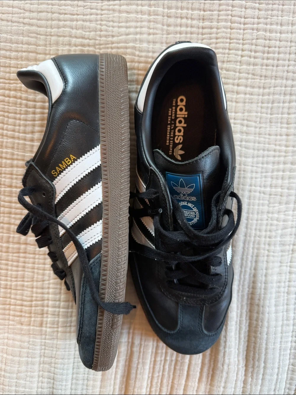 adidas Samba Black Sneakers with White Stripes